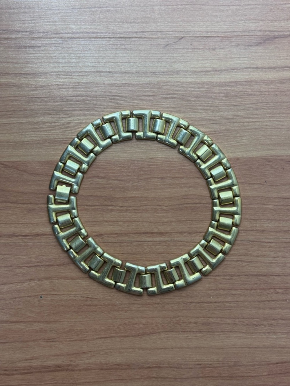 Vintage Gold Tone Statement Link Necklace Chunky Park Lane Style